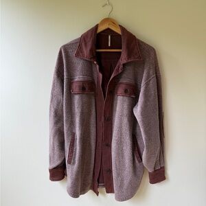 Free People Ruby Jacket Burgundy XS